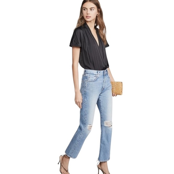 Revolve Paige Dijon thong satin bodysuit NWT - Picture 2 of 12